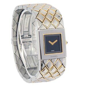 Chanel Matelasse Quartz Watch SS 18KYG